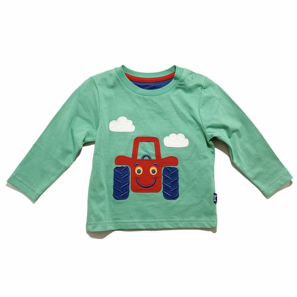 Kite Tractor Appliqué Shirt Size 9-12m